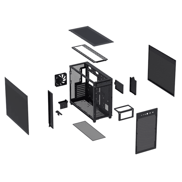 ASUS Prime AP303 - Mesh Panel Compact 44-liter ATX black Gaming Case, Graphics cards up to 360mm, 360mm radiators, ATX PSUs, Front Panel USB Type-C Support | 90DC00V3-B39000