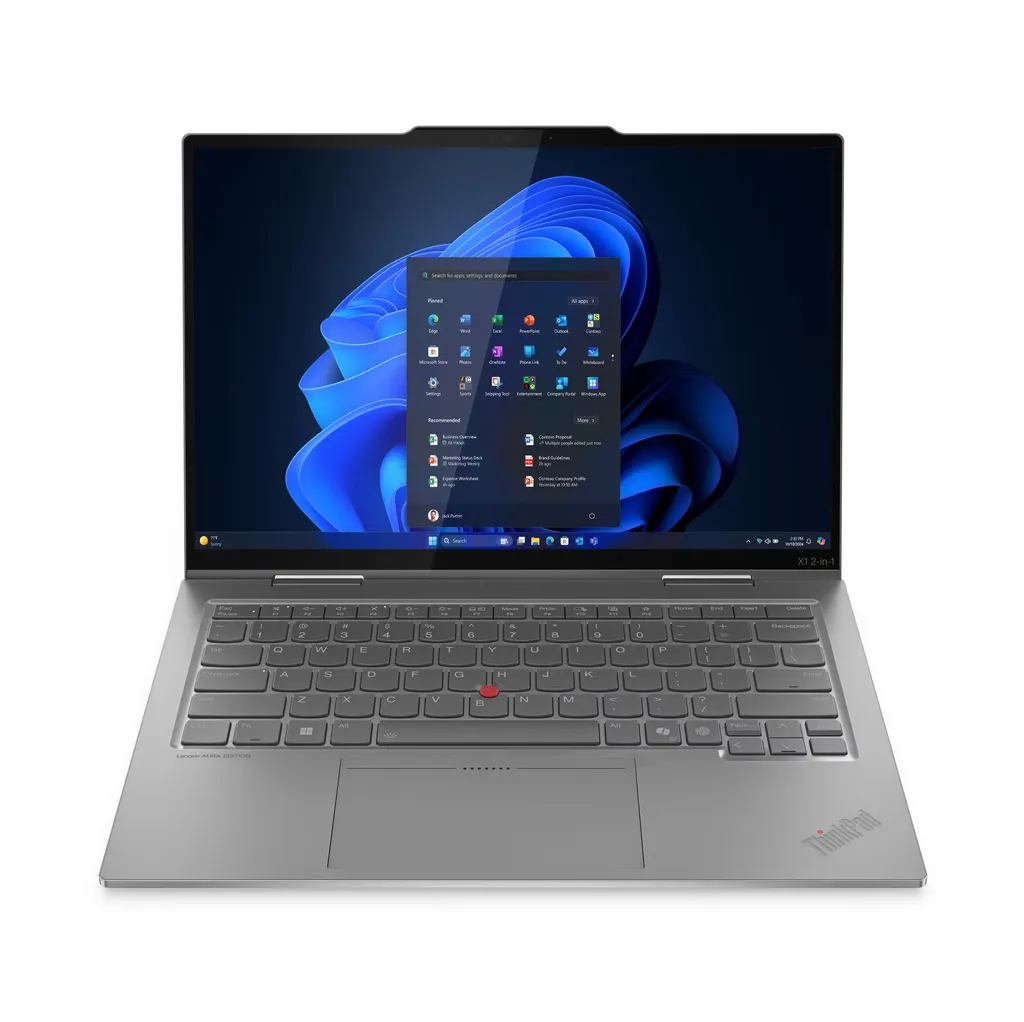 Lenovo ThinkPad X1 2-in-1 Gen 10 Aura Edition Business Laptop, 14" WUXGA IPS Touch & Flip Display, Intel Core Ultra 7 258V, 32GB RAM, 1TB SSD, Intel Arc Graphics, Windows 11 Pro, English/Arabic Keyboard, Black | 21NU00E7GR