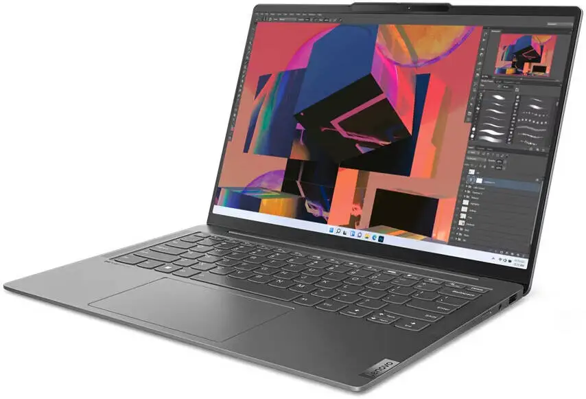 Lenovo Yoga Slim 6 14IRH8 Laptop, 14" WUXGA OLED Display, Intel Core i5-13500H, 16GB RAM, 512GB SSD, Intel Iris Xe Graphics, English-Arabic Keyboard, Windows 11 home, Storm Grey | 83E0002GAX
