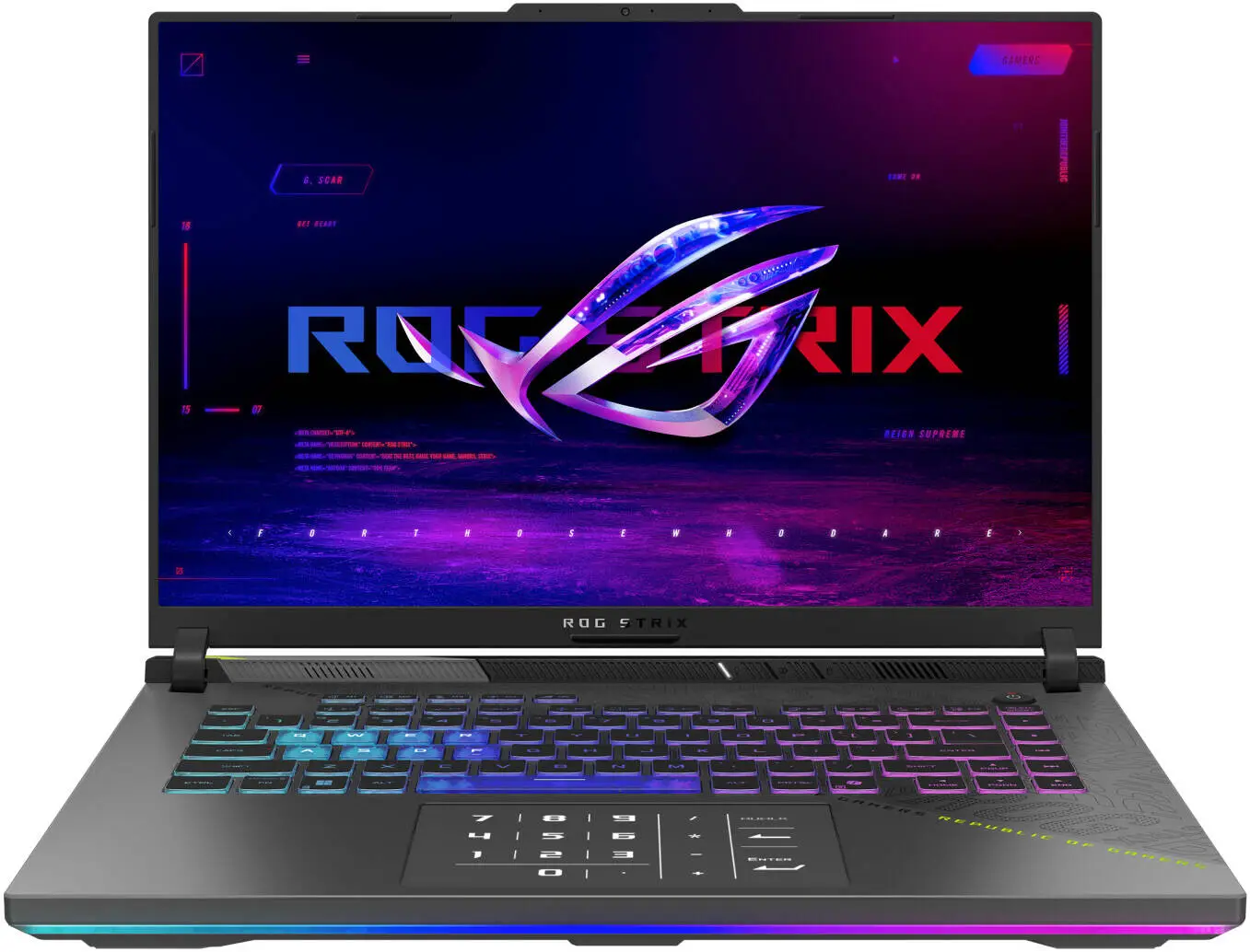 ASUS ROG Strix G16 G614FM Gaming Laptop, 16" WUXGA IPS 165Hz Display, AMD Ryzen 9 9955HX, 16GB RAM, 1TB SSD, GeForce RTX 5060 8GB GPU, Windows 11 Home, English-Arabic Keyboard, Eclipse Gray | 90NR0L17-M001B0