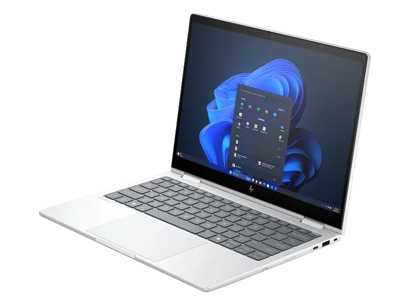 HP EliteBook 8 Flip G1i Laptop, 13.3" WUXGA Touch & Flip Display, Intel Core Ultra 7 255U, 16GB RAM, 512GB SSD, Intel Graphics, Fingerprint Reader, English-Arabic K/B, Windows 11 Pro, Silver | AD4W7ET#ABV