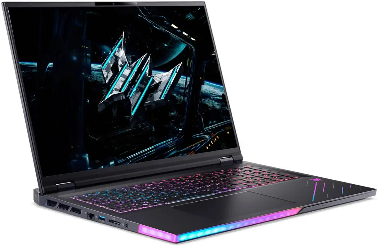 Acer Predator Helios 18 AI Gaming Laptop, 18" WQXGA IPS 250Hz Display, Intel Core Ultra 9 275HX, 96GB RAM, 1TB SSD, GeForce RTX 5080 16GB GPU, English-Arabic K/B, Win11Pro, Black | NH.QVYEM.005