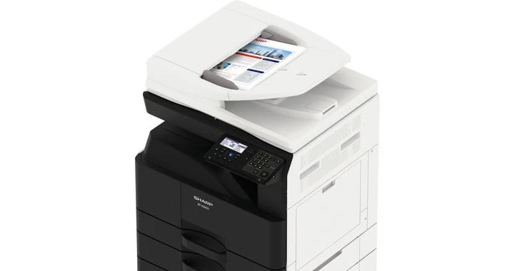 Sharp BP-20M28 A3 Monochrome Multifunction Copier, Print, Copy, Scan, 28ppm Speed, 2GB RAM, 100-Sheet RADF, Duplex, Network-Ready, Compact Design