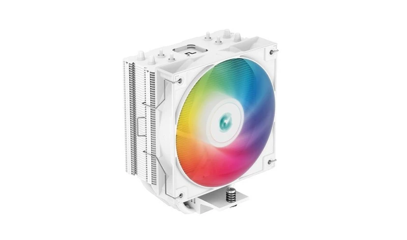 DeepCool AG400 White ARGB CPU Cooler, 120mm Single Tower, RGB Lighting, High Performance, R-AG400-WHANMC-G-2