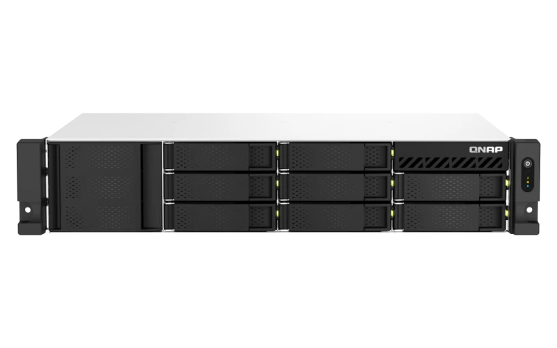 Qnap 8-Bay Diskless 2U NAS - Intel Celeron N5105/N5095 4 Core Processor, Up To 2.9 GHz, 4GB SO-DIMM DDR4 RAM, 8 SATA, 2.5 Gigabit Ethernet Port, PCIE, HDMI, Shallow Depth | TS-864EU-RP-4G