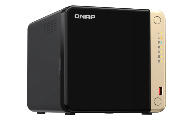 Qnap TS-464-8G 4-Bay NAS - Intel Celeron N5105/N5095 CPU, 8 GB DDR4 Memory, 4 x 3.5-inch SATA 6Gb/s, PCIe Slot, USB 3.2 Gen 2 (10Gbps) Port, 90W PSU