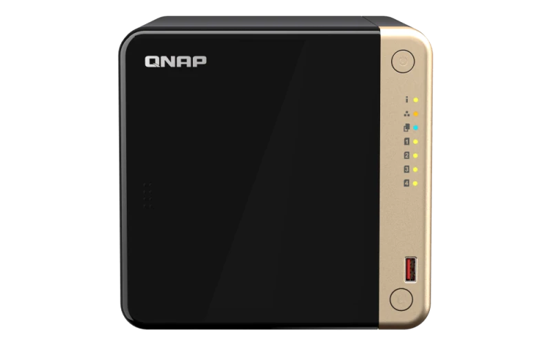 Qnap TS-464-8G 4-Bay NAS - Intel Celeron N5105/N5095 CPU, 8 GB DDR4 Memory, 4 x 3.5-inch SATA 6Gb/s, PCIe Slot, USB 3.2 Gen 2 (10Gbps) Port, 90W PSU