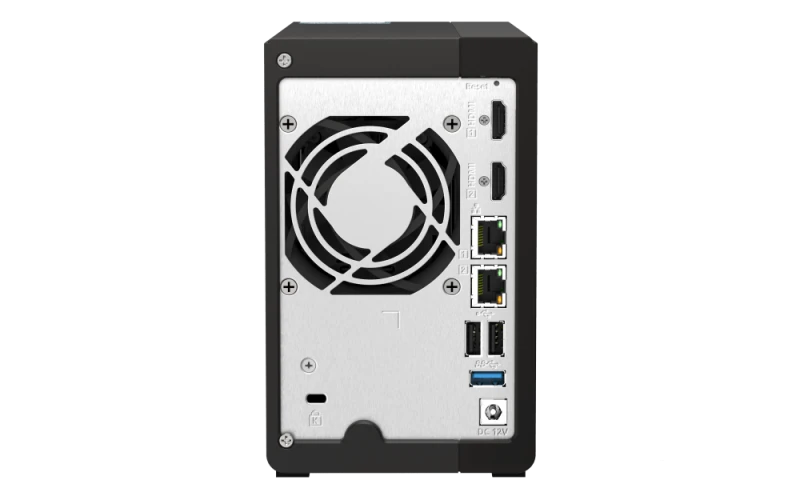 QNAP TS-253E 2 Bay High-Performance Desktop NAS - Intel Celeron J6412 Processor, 8 GB DDR4 RAM, 2 x 3.5" SATA 6Gb/s, Dual 2.5GbE Network Connectivity, 2xM.2 2280 PCIe, 2 x USB 3.2 Gen2 | TS-253E-8G