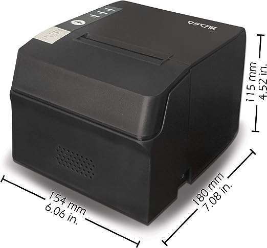 OSCAR POS88C Thermal Receipt Printer, 80mm, USB + Ethernet, Auto Cutter, Kitchen Beep Alert, ESC/POS Compatible, Black | POS88C