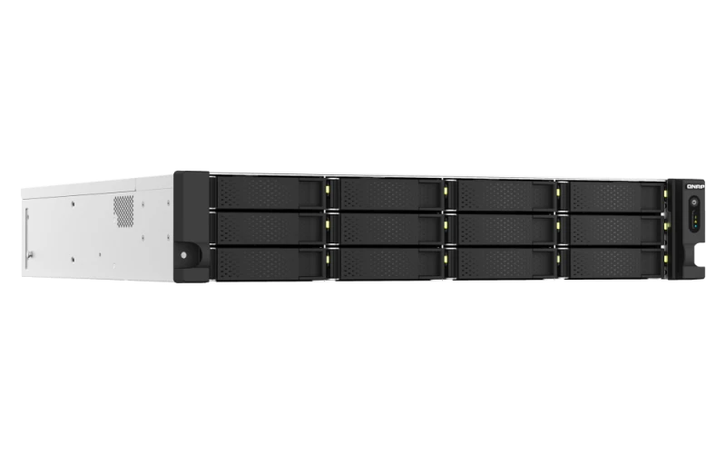 QNAP TS-h1887XU-RP 18-Bay 4U Rackmount NAS - 2x3.5/2.5"+6x2.5" SATA Drive Bays, 3.4 GHz Intel Xeon E-2334 4C, 16GB ECC DDR4 RAM, 550W PSU, 10 Gigabit Ethernet Port, 3 PCIe | TS-h1887XU-RP-E2334-16G