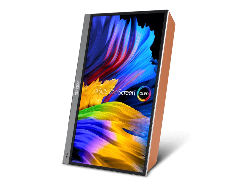 ASUS ZenScreen OLED MQ16AH portable monitor – 15.6-inch FHD (1920 x 1080), OLED, 100% DCI-P3, 1 ms Response Time, Delta E < 2, HDR-10, USB Type-C, Mini HDMI , Proximity Sensor, Smart Case, Flicker Free, Low Blue Light