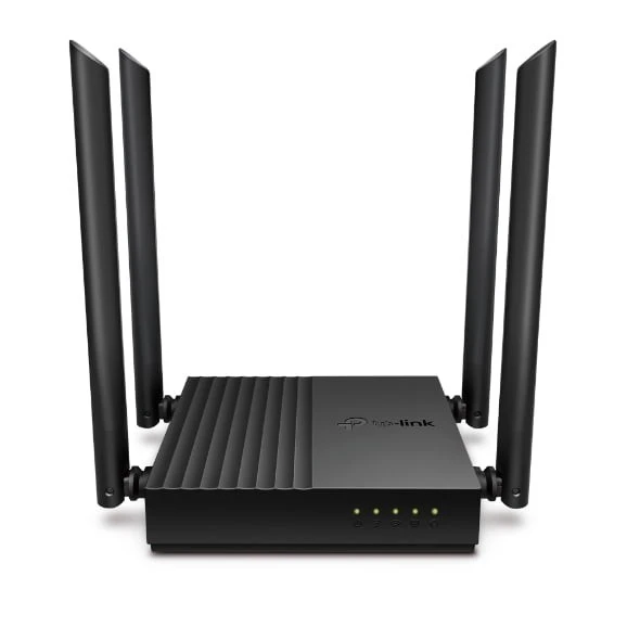 TP‑Link Archer C64 AC1200 Dual‑Band MU‑MIMO WiFi Router – 4× Gigabit LAN, 1× Gigabit WAN, WPA3, Beamforming, Smart Connect, Access Point Mode