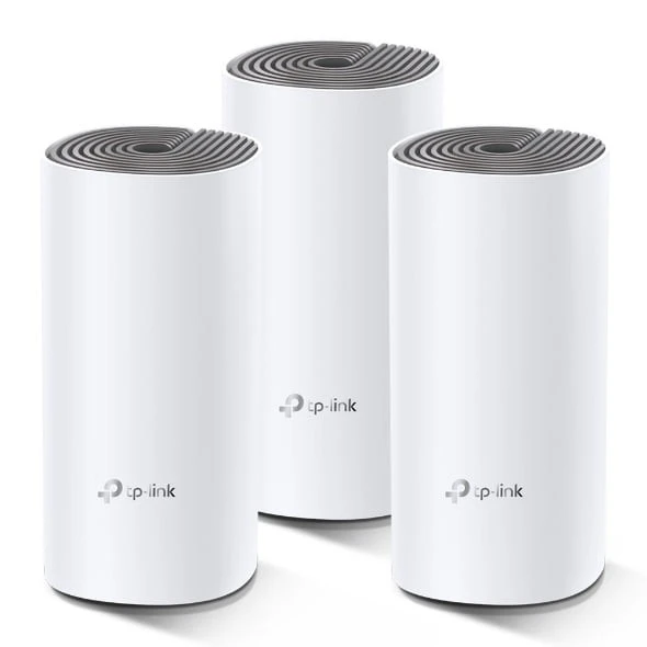 TP‑Link Deco E4 AC1200 Mesh Wi‑Fi System (3‑Pack) – Dual‑Band 867 Mbps + 300 Mbps, MU‑MIMO, Parental Control, Ethernet Backhaul