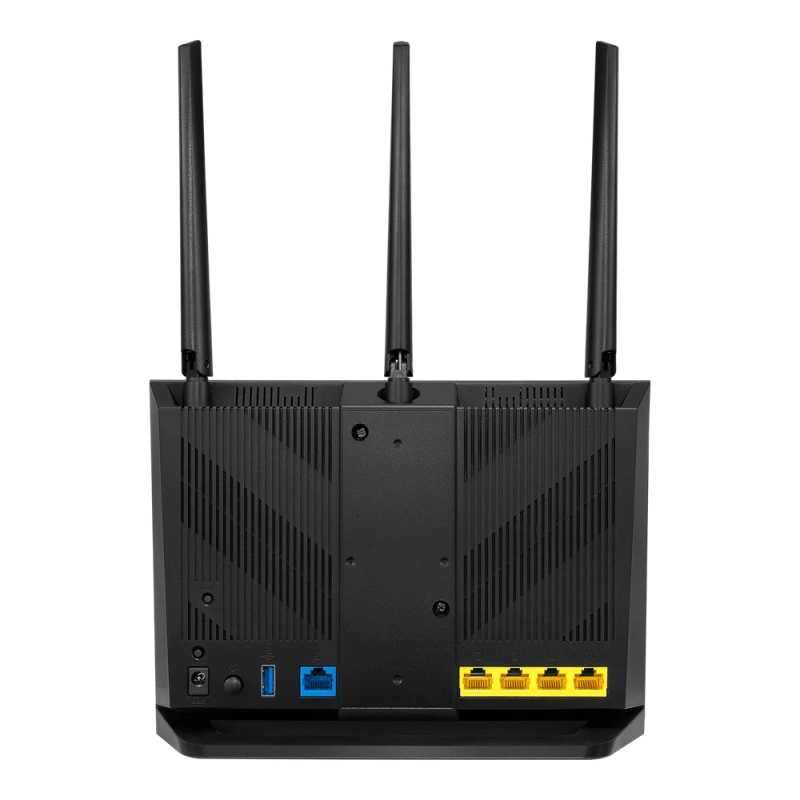 ASUS RT-AC85P Dual Band WiFi Gaming Router, AC2400, 5GHz + 2.4GHz Bands, 2400 Mbps Speed, Low-Latency, Advanced QoS, Ideal for Gaming & Streaming
