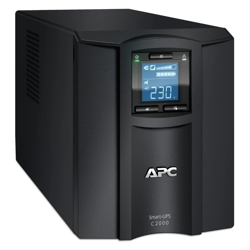 APC Smart-UPS C, 2000VA / 1300 W Rated Power, LCD 230 Voltage, IEC 320 C20 Input Connection Type, 0U Rack Unit, 3 Hours Battery Time, Black | SMC2000I