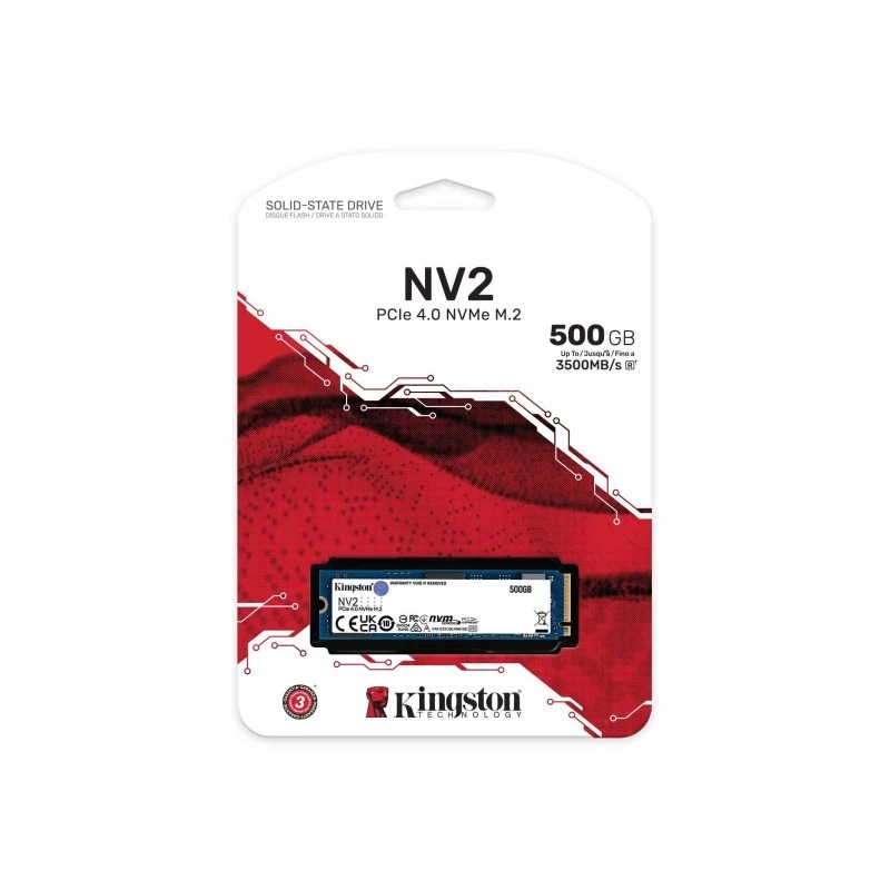 Kingston NV2 500GB M.2 2280 NVMe SSD, PCIe 4.0, High-Speed Internal Solid State Drive