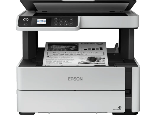 Epson EcoTank M2140 Monochrome All‑in‑One Printer, Print/Scan/Copy, Wi‑Fi, Black/White | C11CG27404BY