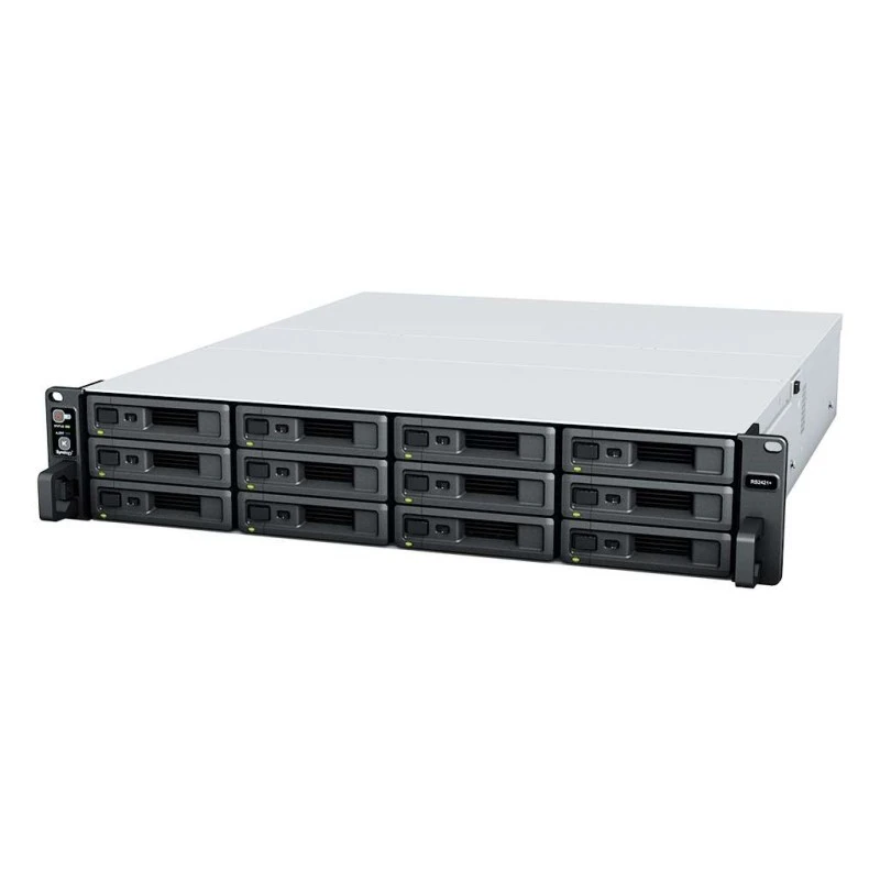 Synology RackStation RS2421+ 12-Bay Diskless Network Attached Storage - 4 core 2.2 GHz Frequency, Rackmount 2U, 4 x Gigabit Ethernet Ports, Up to 1154 MB/s Sequential Write Speed | RS2421+
