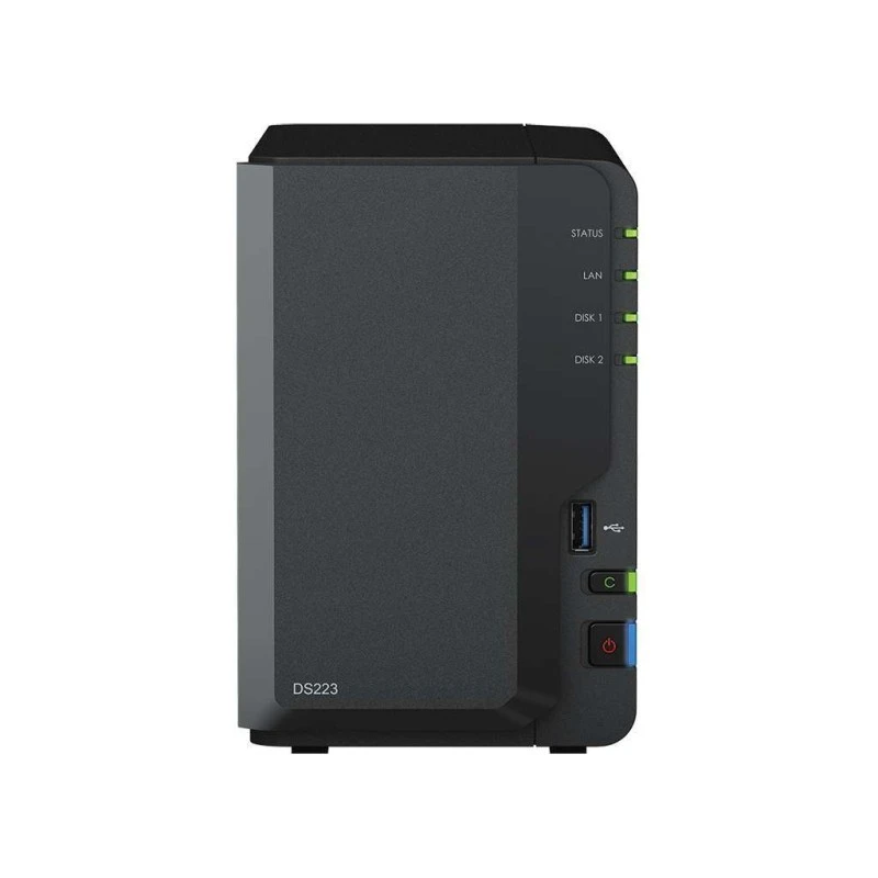 Synology DS223 2-Bay NAS, Quad-Core 1.7GHz, 2GB RAM, USB 3.2, Gigabit LAN