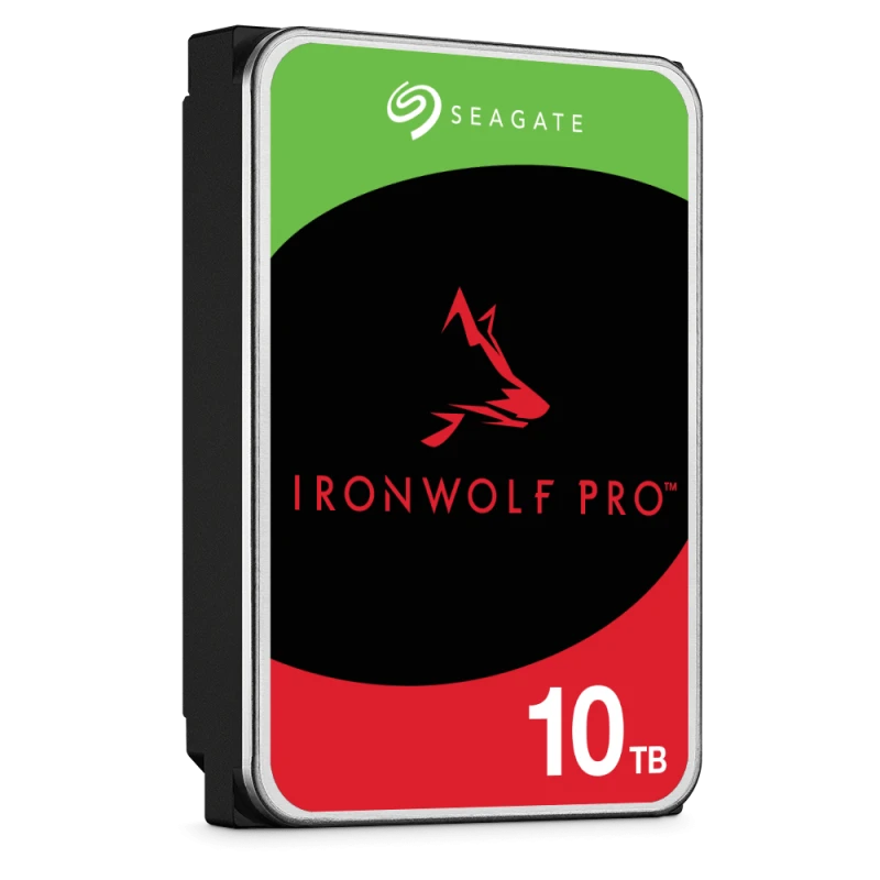 Seagate IronWolf Pro 10TB NAS HDD, 3.5" Internal, SATA III 6Gb/s, 7200RPM, 256MB Cache, Up to 263MB/s Transfer Rate | ST10000NT001