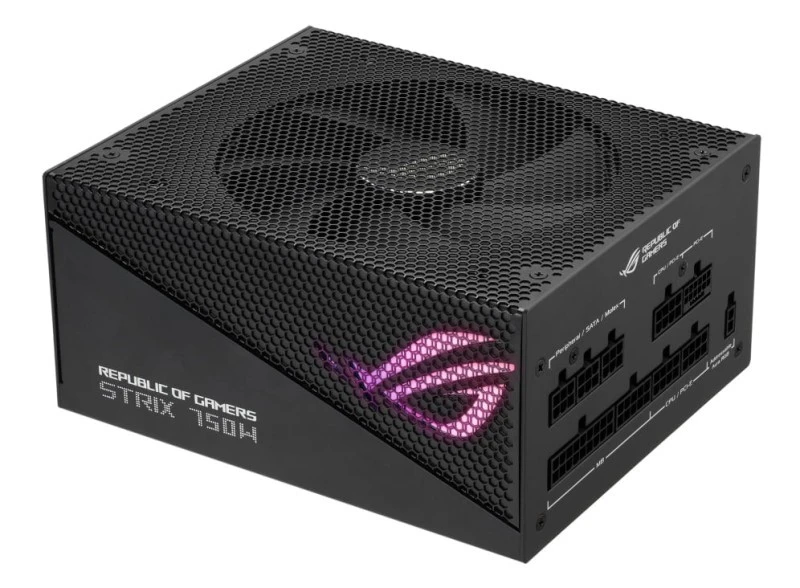 ASUS ROG STRIX 750W Gold Power Supply, 80 PLUS Gold Certified, Fully Modular, Aura Sync RGB Lighting, 140mm Fan, ATX PSU, Reliable Cooling & Protection