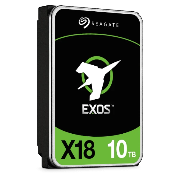Seagate Exos X18 10TB 3.5" Enterprise HDD, 12Gb/s SAS, 7200RPM, 270MB/s Transfer Rate, CMR Technology | ST10000NM013G