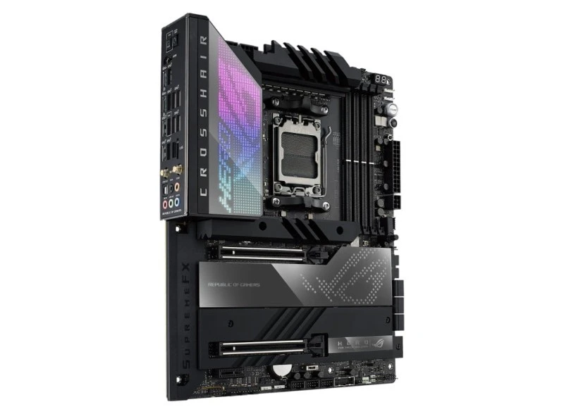 ASUS ROG CROSSHAIR X670E HERO Motherboard, AMD AM5, DDR5 128GB, PCIe 5.0, 5x M.2, Wi-Fi 6E, 10Gb LAN, ATX, X670E Chipset