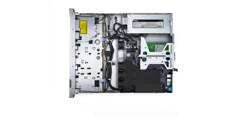 Dell PowerEdge R250 Server, Intel Xeon E-2314 2.8GHz 4-Core 8MB Cache, 16GB DDR4-3200 ECC, 2TB 7.2K RPM SATA HDD, 450W Platinum PSU, iDRAC9 Basic, TPM 2.0, 1U Rackmount