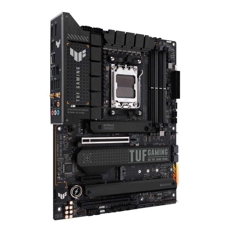 ASUS TUF GAMING X670E-PLUS WIFI Motherboard, AMD X670E Chipset, AM5 Socket, DDR5 128GB, PCIe 5.0, 4x M.2, Wi-Fi 6E, 10Gb Ethernet, HDMI, DP