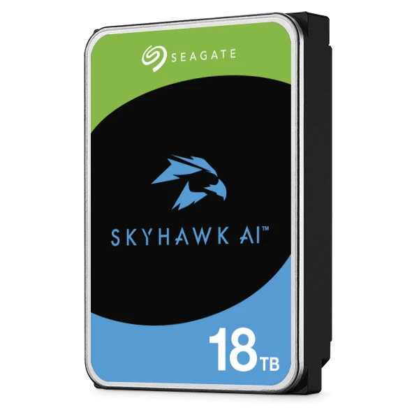 Seagate SkyHawk 18TB AI SATA III 3.5" Internal Surveillance Hard Drive, 7200 RPM Speed, 256MB Cache, 260 MB/s Max Sustained Transfer Rate, 2M Hours MTBF, 24/7 Surveillance | ST18000VE002
