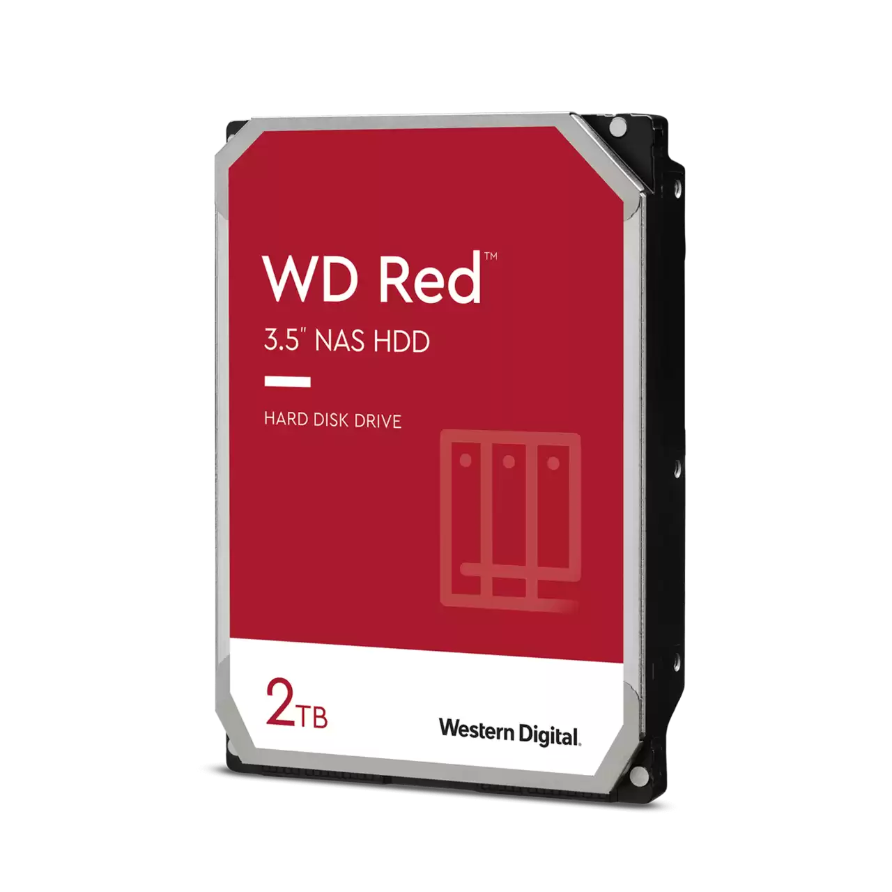 WD Red Plus 2TB NAS Hard Drive, 3.5" SATA III, 5400 RPM, 128MB Cache, CMR, Quiet Operation – WD20EFPX