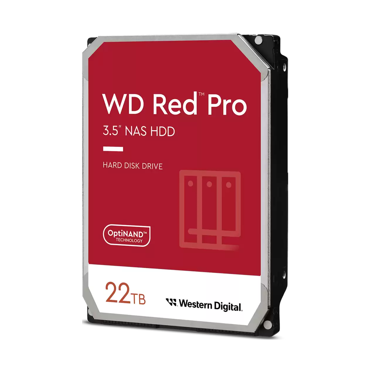 WD Red Pro 22TB NAS HDD, 3.5" Internal, SATA III 6Gb/s, 7200RPM, 512MB Cache, 3D Active Balance, NASware 3.0 | WD221KFGX